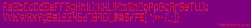 SuperagoCondensed Font – Red Fonts on Purple Background