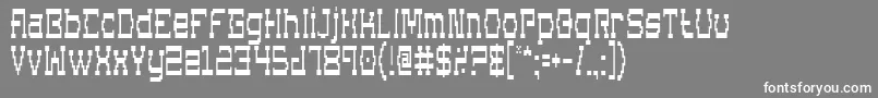 フォントSuperagoCondensed – 灰色の背景に白い文字