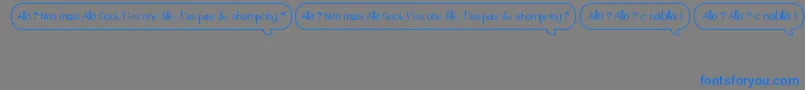 AlloTasPasDeShampoing-fontti – siniset fontit harmaalla taustalla