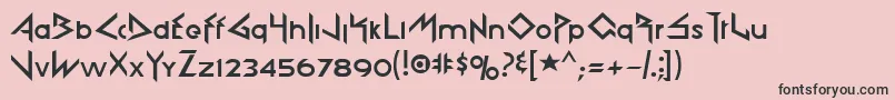 Rokford Font – Black Fonts on Pink Background