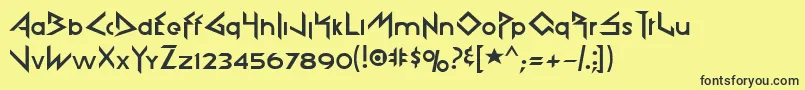 Rokford Font – Black Fonts on Yellow Background
