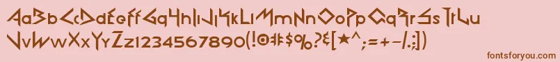 Rokford Font – Brown Fonts on Pink Background