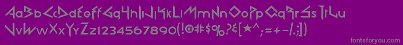 Rokford Font – Gray Fonts on Purple Background