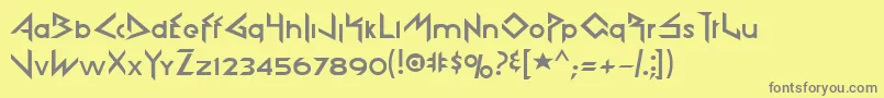 Rokford Font – Gray Fonts on Yellow Background