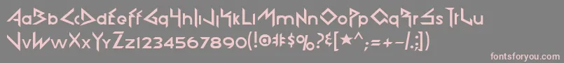 Rokford Font – Pink Fonts on Gray Background