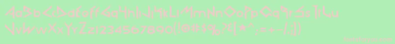 Rokford Font – Pink Fonts on Green Background