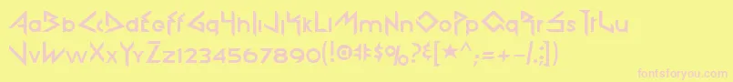 Rokford Font – Pink Fonts on Yellow Background