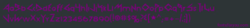 Rokford Font – Purple Fonts on Black Background