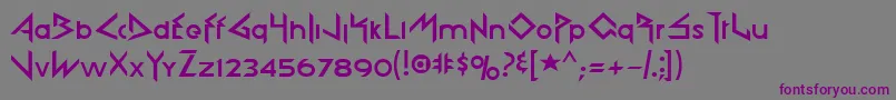 Rokford Font – Purple Fonts on Gray Background