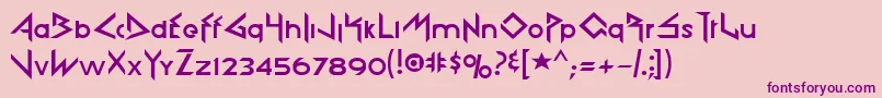 Rokford Font – Purple Fonts on Pink Background