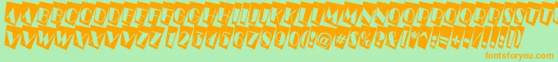 ABenttitulcmtwnr Font – Orange Fonts on Green Background