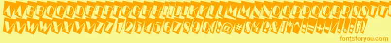 ABenttitulcmtwnr Font – Orange Fonts on Yellow Background