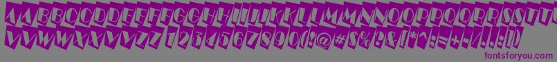 Шрифт ABenttitulcmtwnr – фиолетовые шрифты на сером фоне