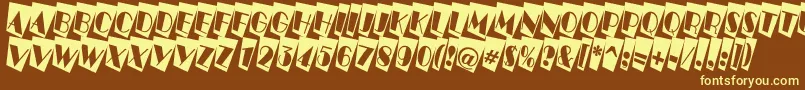 Шрифт ABenttitulcmtwnr – жёлтые шрифты на коричневом фоне