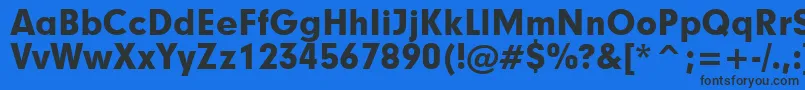フォントGeometric706BlackBt – 黒い文字の青い背景