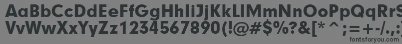 フォントGeometric706BlackBt – 黒い文字の灰色の背景