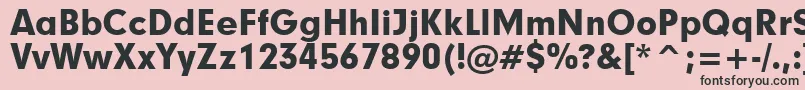 フォントGeometric706BlackBt – ピンクの背景に黒い文字