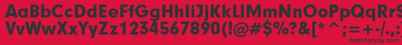 Geometric706BlackBt-Schriftart – Schwarze Schriften auf rotem Hintergrund