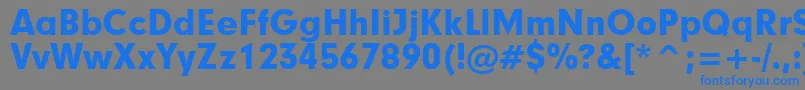 フォントGeometric706BlackBt – 灰色の背景に青い文字