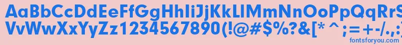 フォントGeometric706BlackBt – ピンクの背景に青い文字
