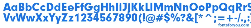 Шрифт Geometric706BlackBt – синие шрифты на белом фоне