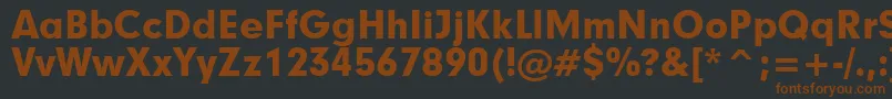 Geometric706BlackBt-fontti – ruskeat fontit mustalla taustalla