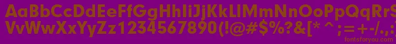 Czcionka Geometric706BlackBt – brązowe czcionki na fioletowym tle