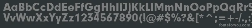 フォントGeometric706BlackBt – 黒い背景に灰色の文字