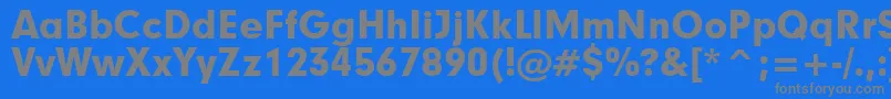 フォントGeometric706BlackBt – 青い背景に灰色の文字