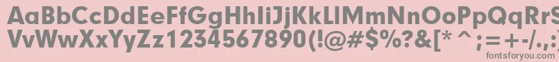Geometric706BlackBt-fontti – harmaat kirjasimet vaaleanpunaisella taustalla
