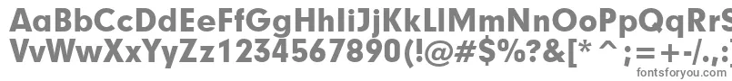 フォントGeometric706BlackBt – 白い背景に灰色の文字