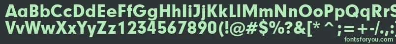 Geometric706BlackBt-fontti – vihreät fontit mustalla taustalla