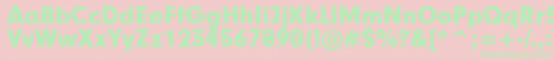 Geometric706BlackBt-fontti – vihreät fontit vaaleanpunaisella taustalla