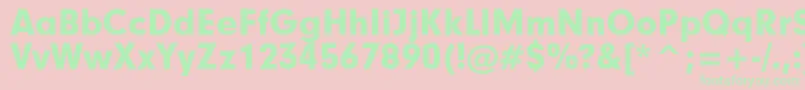 Geometric706BlackBt Font – Green Fonts on Pink Background