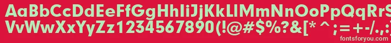 Geometric706BlackBt Font – Green Fonts on Red Background