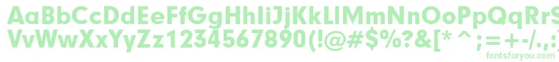 Fonte Geometric706BlackBt – fontes verdes em um fundo branco