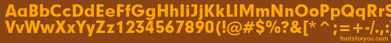 Geometric706BlackBt Font – Orange Fonts on Brown Background
