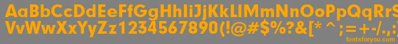 Шрифт Geometric706BlackBt – оранжевые шрифты на сером фоне