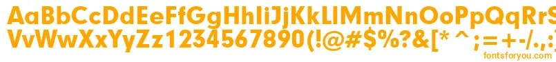 Geometric706BlackBt-fontti – oranssit fontit valkoisella taustalla