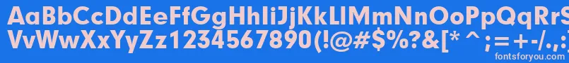 フォントGeometric706BlackBt – ピンクの文字、青い背景