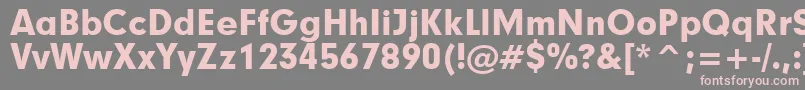 Geometric706BlackBt-Schriftart – Rosa Schriften auf grauem Hintergrund