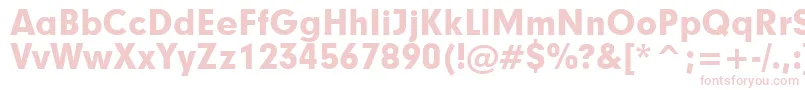 Czcionka Geometric706BlackBt – różowe czcionki na białym tle