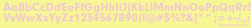 Geometric706BlackBt Font – Pink Fonts on Yellow Background