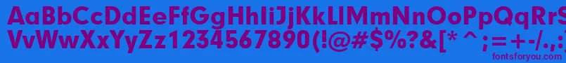 Geometric706BlackBt-Schriftart – Violette Schriften auf blauem Hintergrund
