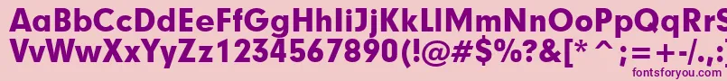 Geometric706BlackBt Font – Purple Fonts on Pink Background