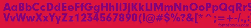 Czcionka Geometric706BlackBt – fioletowe czcionki na czerwonym tle