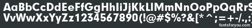 Шрифт Geometric706BlackBt – белые шрифты на чёрном фоне