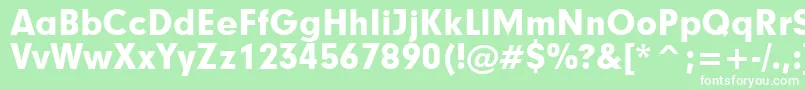 Шрифт Geometric706BlackBt – белые шрифты на зелёном фоне