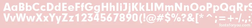 Geometric706BlackBt-fontti – valkoiset fontit vaaleanpunaisella taustalla