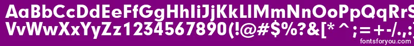 Geometric706BlackBt-Schriftart – Weiße Schriften auf violettem Hintergrund